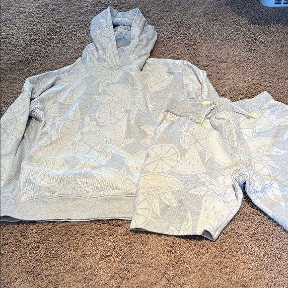 Scotch & Soda Hoodie & Shorts Set Gray Tropical